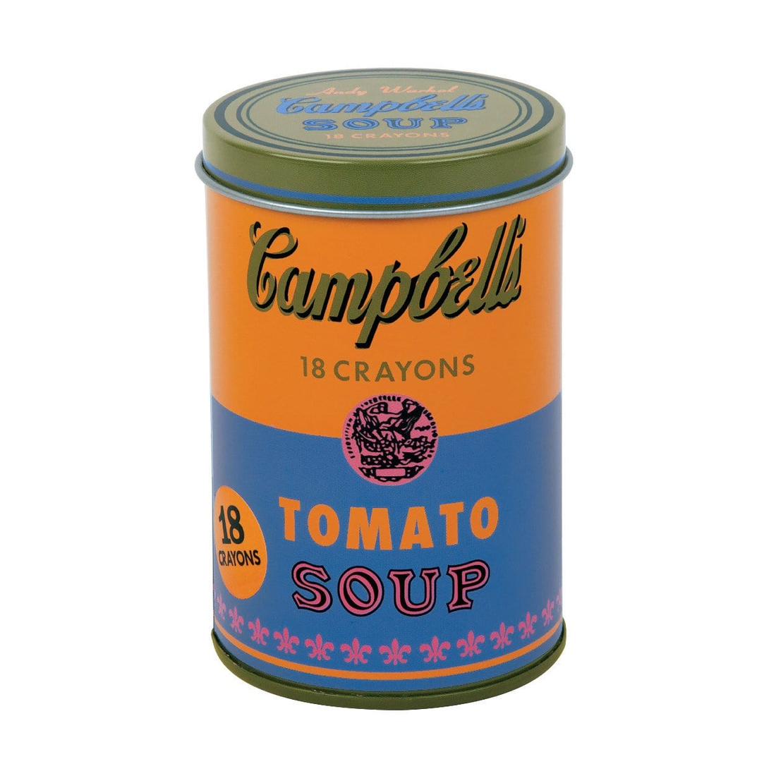 Andy Warhol Orange Soup Can Crayons