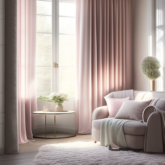 A cozy room featuring plush padded panels in soft pastel colors, sunlight streaming through sheer curtains, highlighting the luxurious texture, inviting seating with soft cushions, and a serene atmosphere of comfort and relaxation.