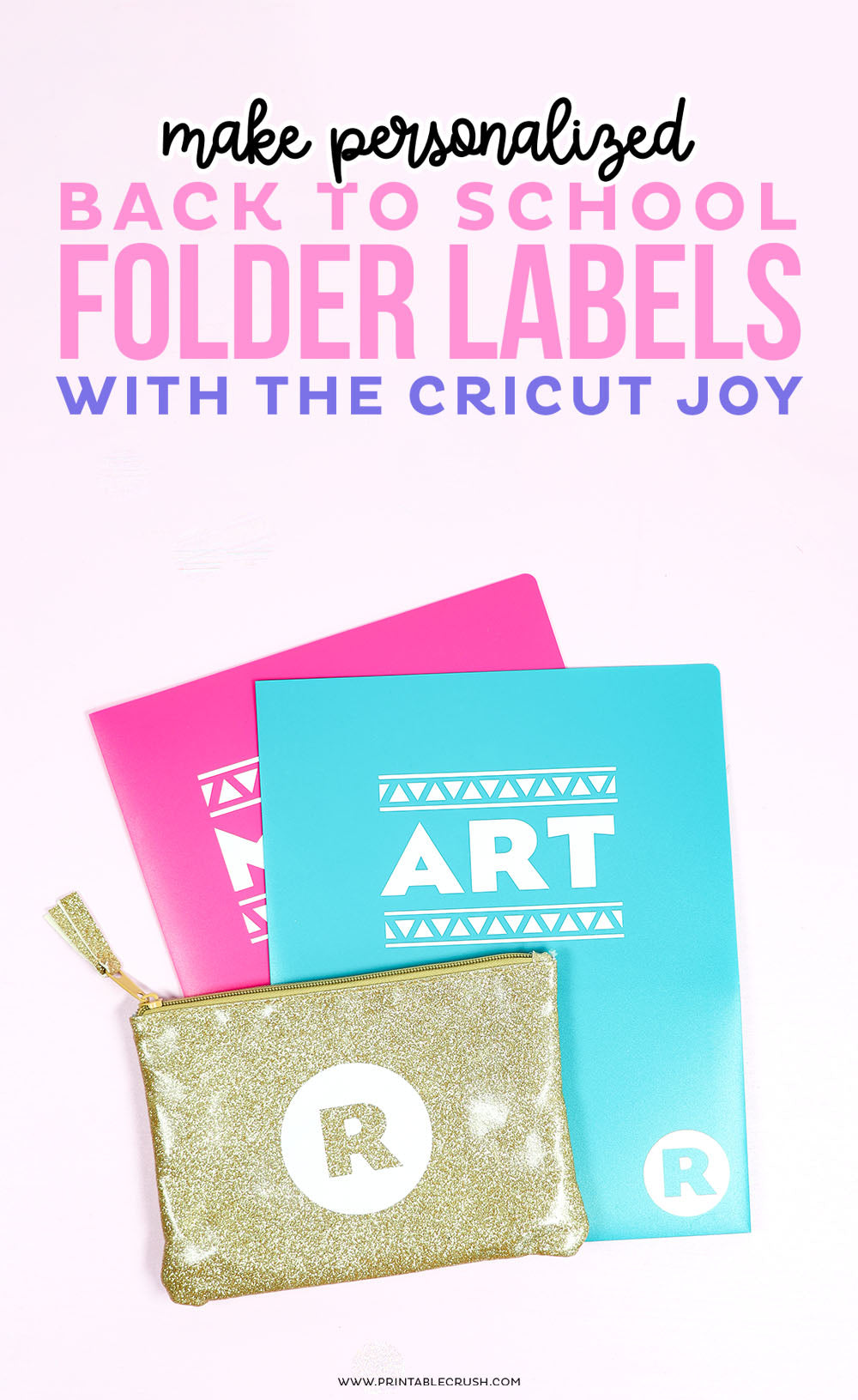 Personalized Back to School Folders with the Cricut Joy