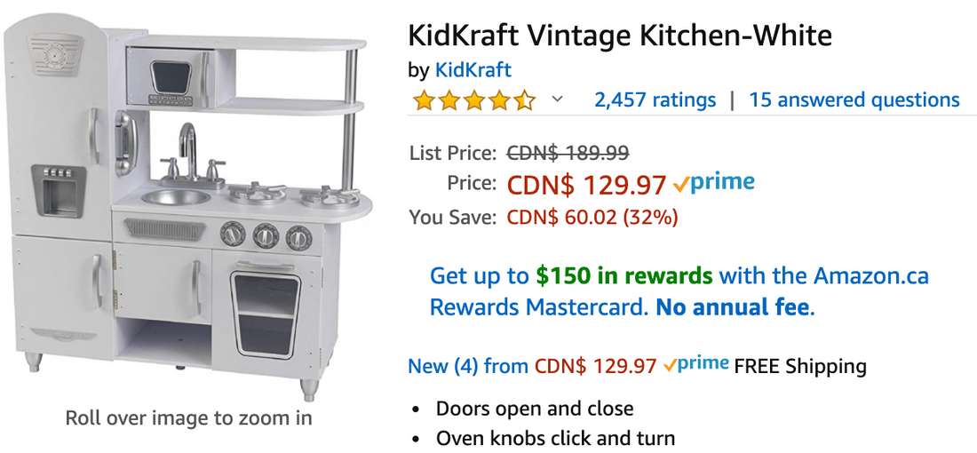 Amazon Canada Deals: Save 32% on KidKraft Vintage Kitchen + 42% on 3-in-1 Baby Monitor + 69% on Fiskars Pro Bypass Pruner + More Offers