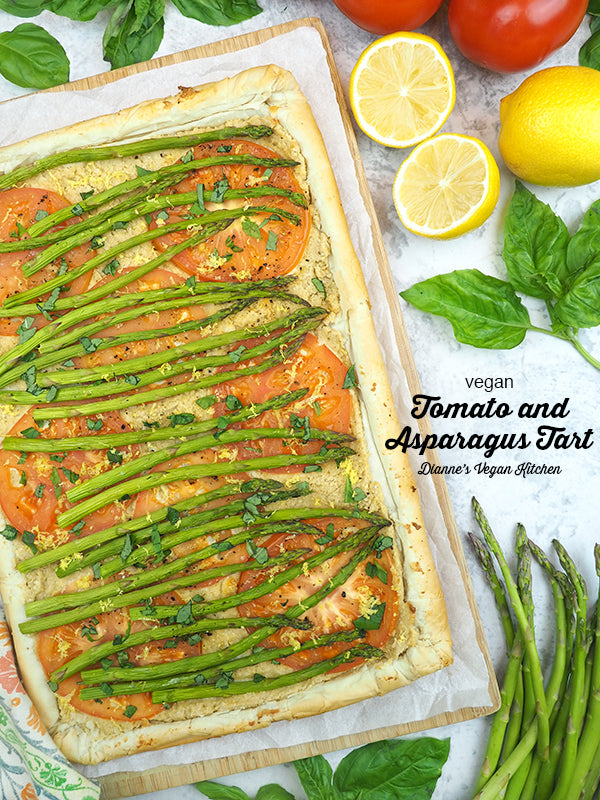 Asparagus and Tomato Tart with Cashew Ricotta