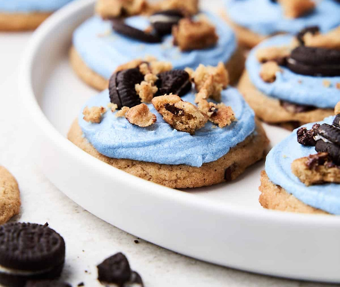 Chewy Cookie Monster Cookies [Vegan]