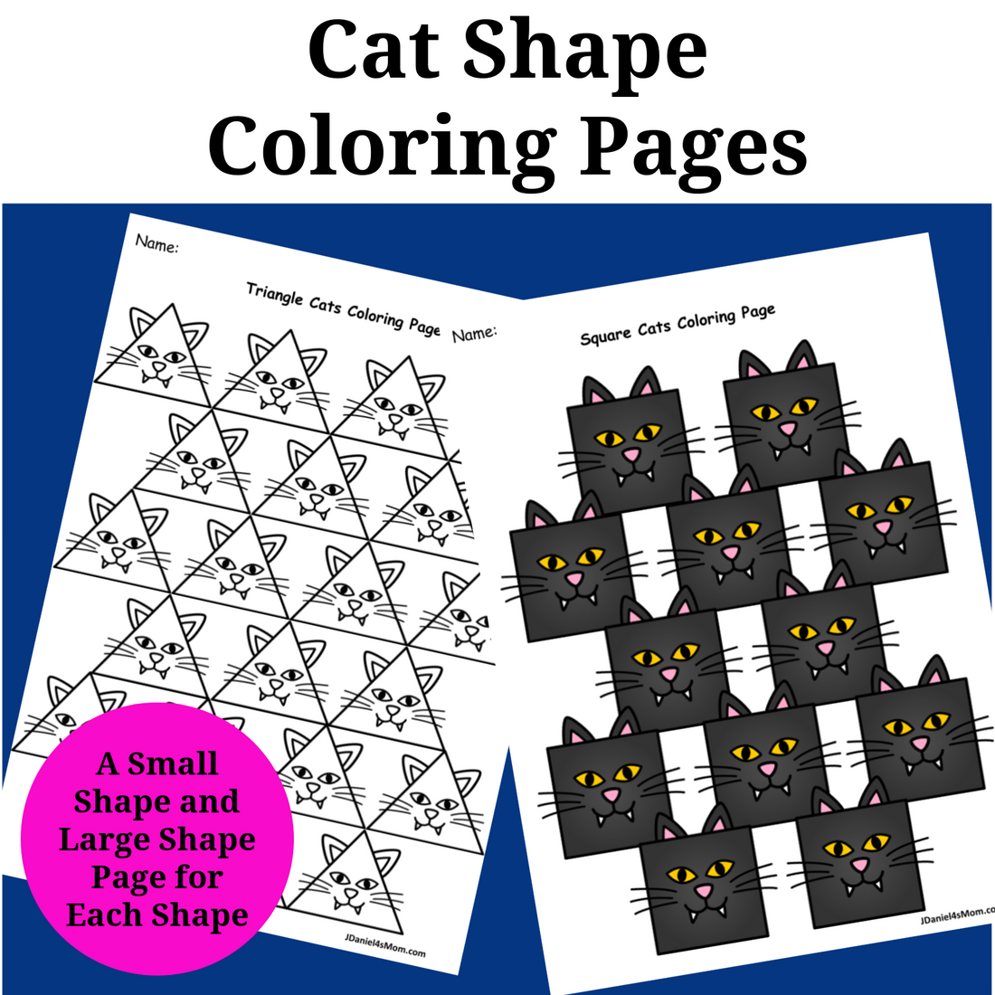 Cat Shape Coloring Pages