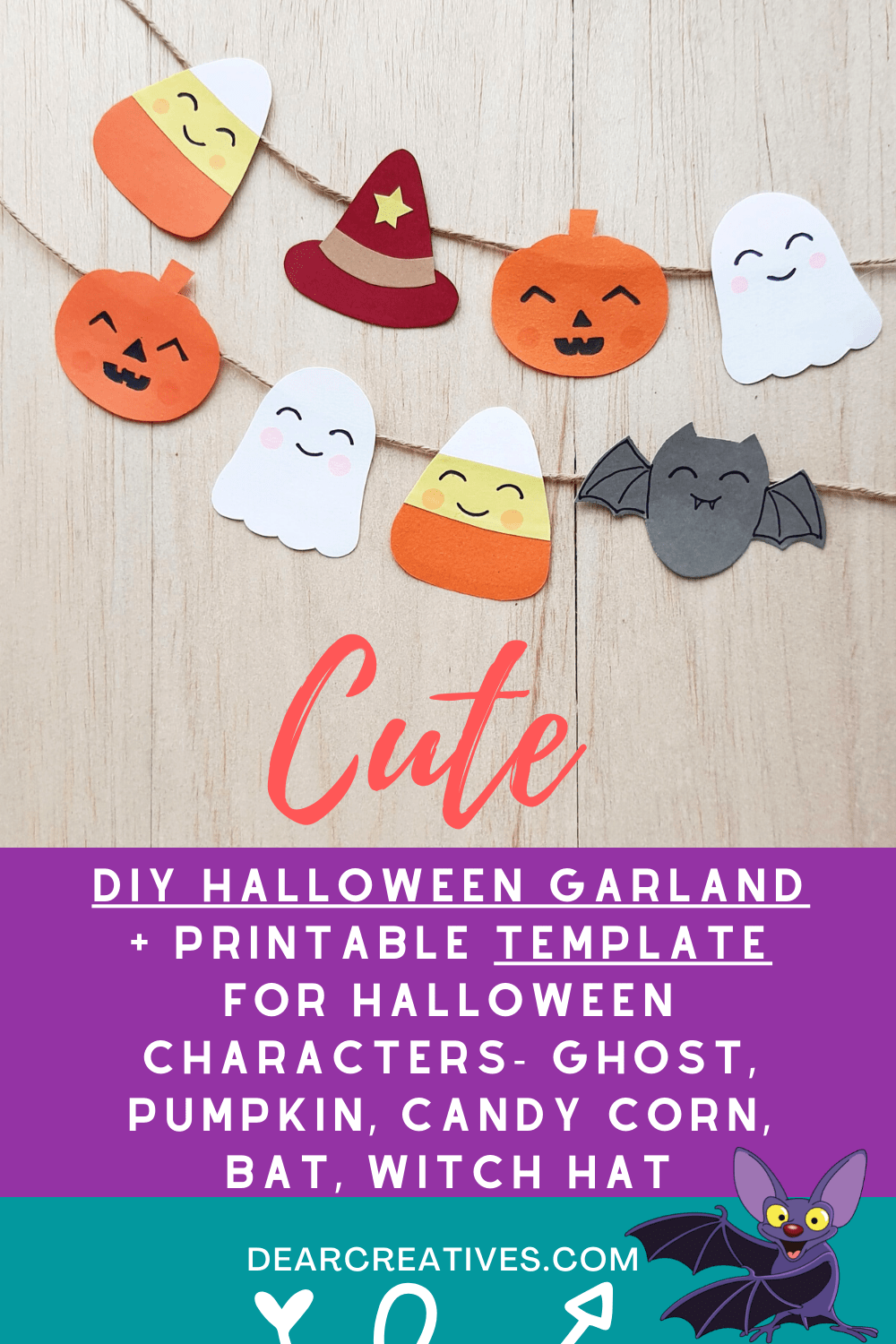 DIY Halloween Garland & Halloween Printable Template