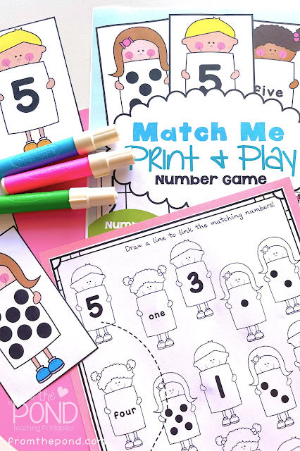Match Me Math Activities for Numbers 0 to 10