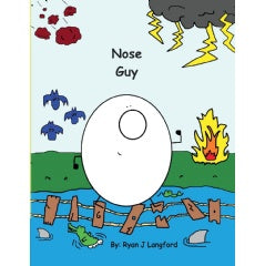 The “Nose Guy,” coloring book by Ryan Langford will be displayed at the LA Times Festival of Books
