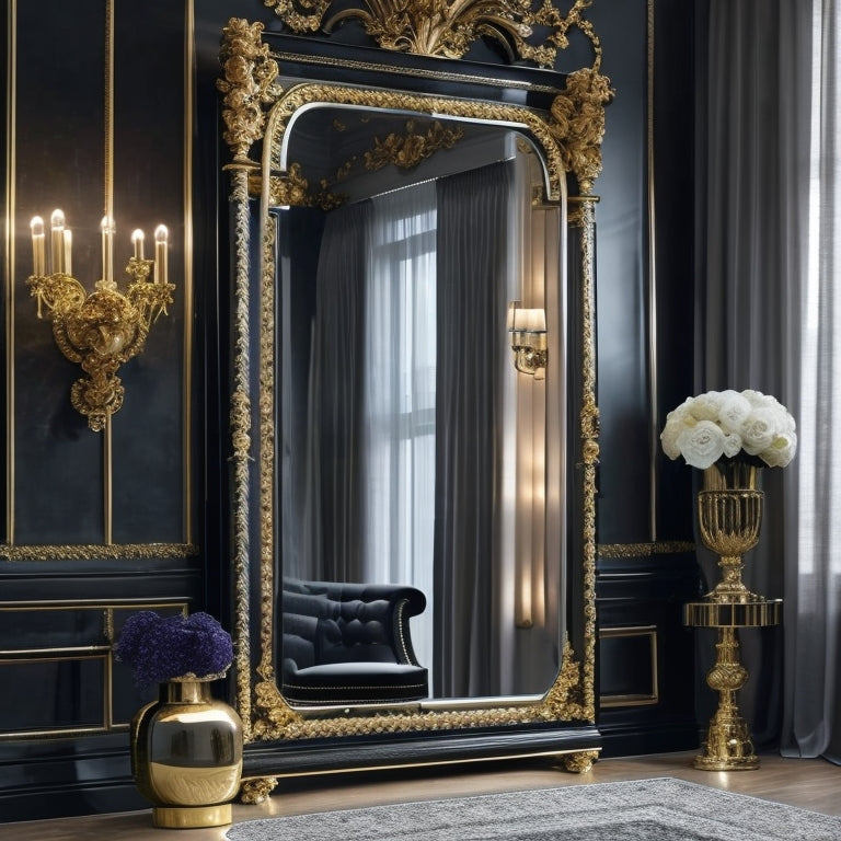 Discover the perfect addition to your elegant interiors - a stylish black full-length mirror. Elevate your space with this sleek and timeless piece. Click now!