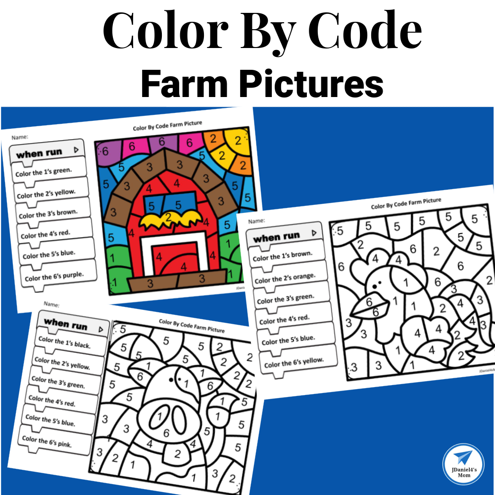 Color By Code Farm Pictures