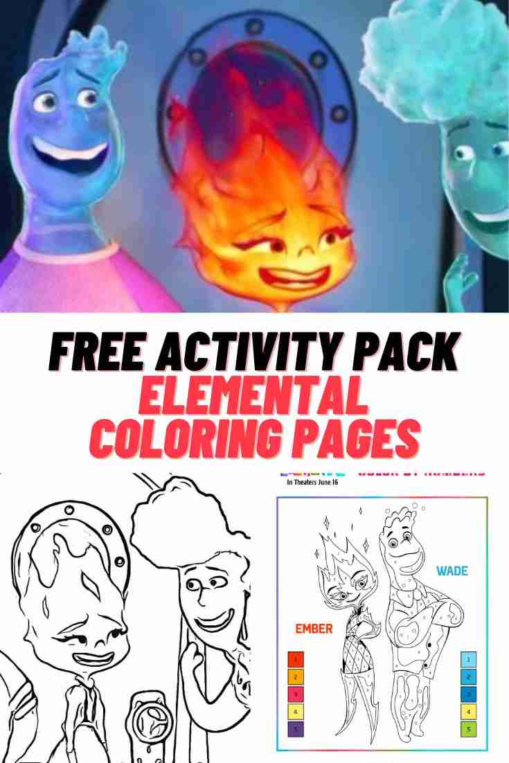 Disney’s Elemental Coloring Pages: Free Activity Printables