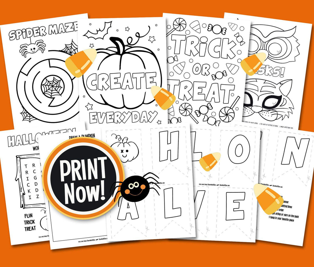 Cats, Candy Corn, and Coloring…Oh My!: Halloween Coloring Sheets for Kids and Adults