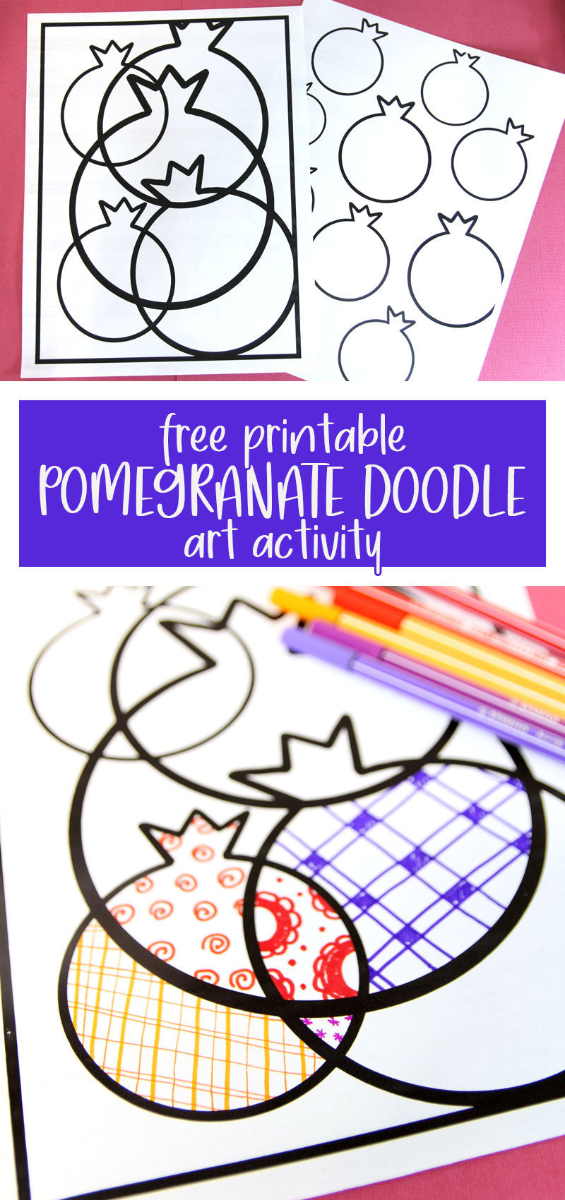 Pomegranate Doodle Art Activity