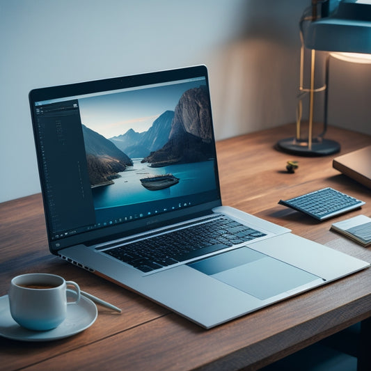 A minimalist illustration featuring a laptop with a split-screen display: a video recording setup on one side and a virtual whiteboard on the other, surrounded by scattered notebooks and pencils.