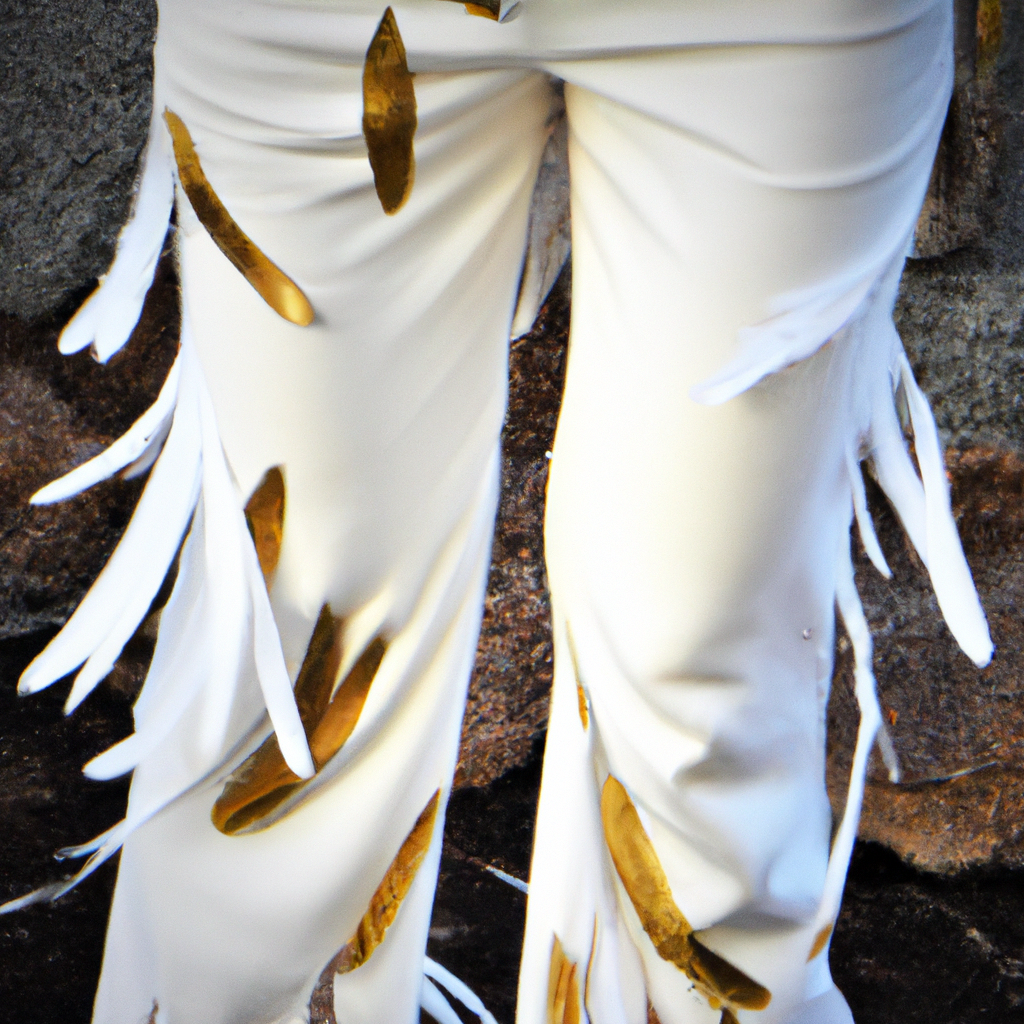 Get ready to elevate your fashion game with our stunning white and gold feather harem pants! Embrace style and comfort in one perfect blend. Click now!