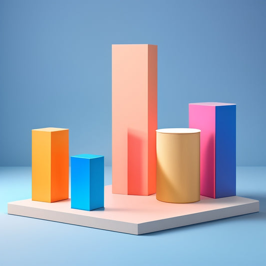 A minimalist illustration featuring a podium with a microphone, surrounded by four to six colorful folders or files with varying sizes and angles, symbolizing diverse speaker proposals.