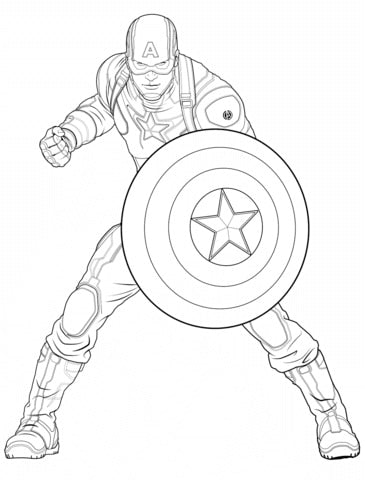 11 Captain America coloring pages