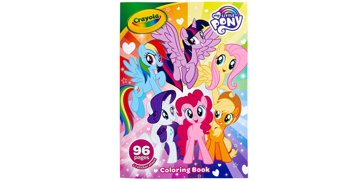 Crayola My Little Pony Coloring Book with Stickers, 96 Pages – Just $1.59!