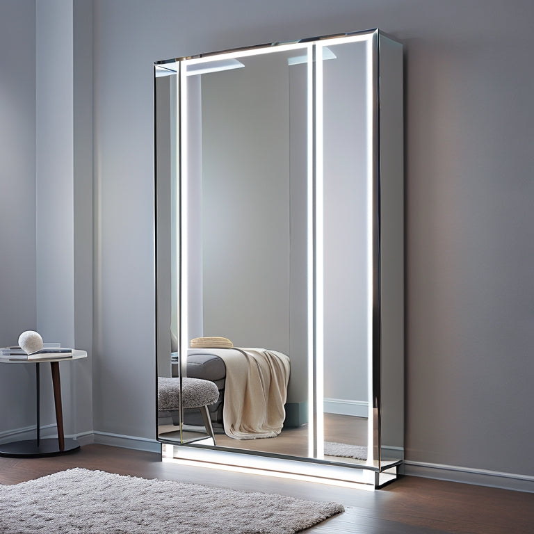 Discover the perfect LED floor mirror that adds style and functionality to your bedroom or dressing room. Enhance your space with this versatile and stunning piece.