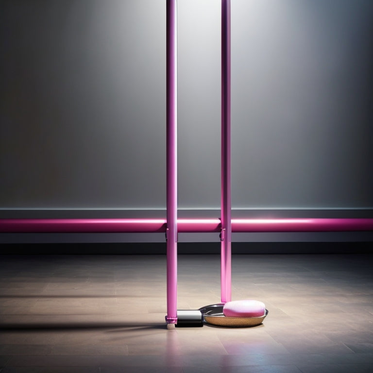 Enhance your dance and fitness routine with a portable pink ballet barre. Achieve elegance and strength wherever you go. Click now!