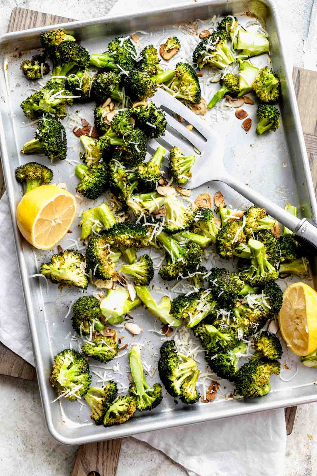 Roasted Broccoli with Garlic and Almonds