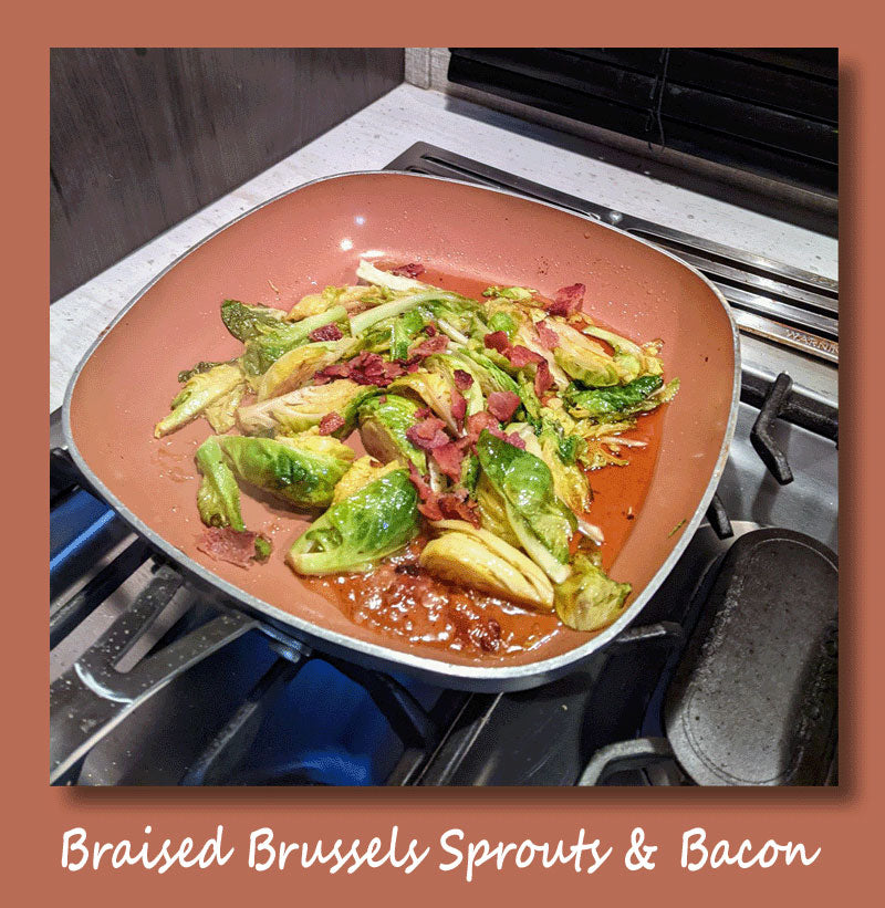 Braised Brussels Sprouts & Bacon
