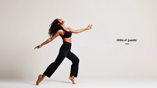 A person dancing freely in high-waisted jazz pants, capturing the joy and movement associated with the article title Move Freely: The Joy of High-Waisted Jazz Pants.