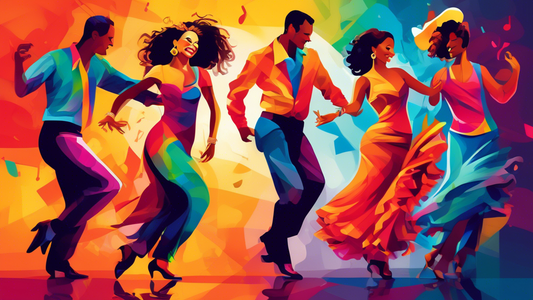 **DALL-E Prompt:**

Create a vibrant and energetic image that captures the essence of Latin dance as the trendiest dance form. Depict a diverse group of dancers showcasing their passion and artistry o