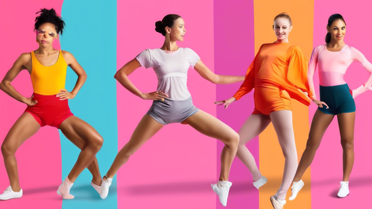 Sure, here is a DALL-E prompt for an image that relates to this article title:

**A variety of dance practice wear for different styles of dance featuring bright colors and breathable fabrics.**