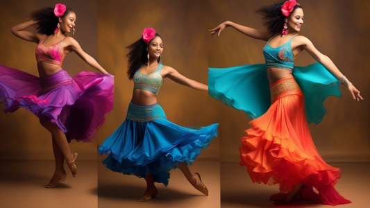 **DALL-E Prompt:**

Generate a vibrant and dynamic image showcasing a range of elegant and flowy Latin dance skirts. Capture the essence of their movement and the culture they represent. Highlight the