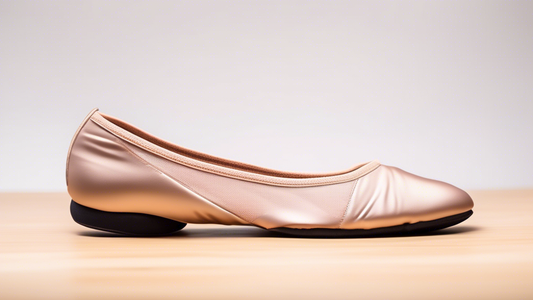 A pair of sleek and lightweight dance shoes with essential padded insoles, designed to enhance comfort and support for optimal performance on the dance floor. The insoles should feature a unique desig