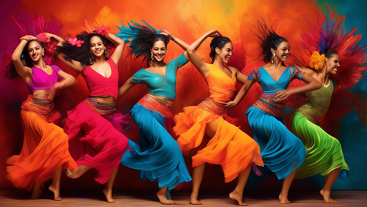 **DALL-E Prompt:**

Generate an image of a vibrant and energetic Latin dance performance, with dancers dressed in stylish and functional attire. The clothing should reflect the lively and sensual natu