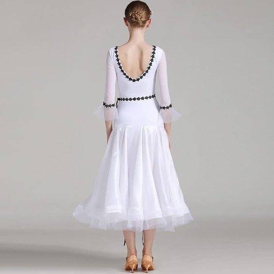 Waltz Tango Practice Dance Dresses for Women Flamenco Ballroom Training Dress Modern Salsa Competition Costumes