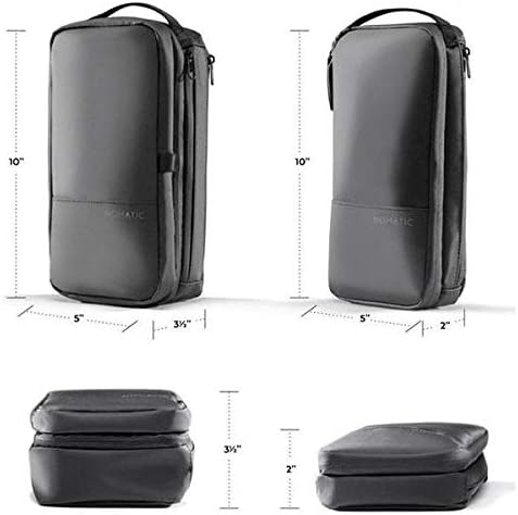 Toiletry Wash Bag for Travel, Mens and Women's Toiletries Bag, Water Resistant Storage Case for Shaving Kit, Makeup, Toiletries (Black), Large V2