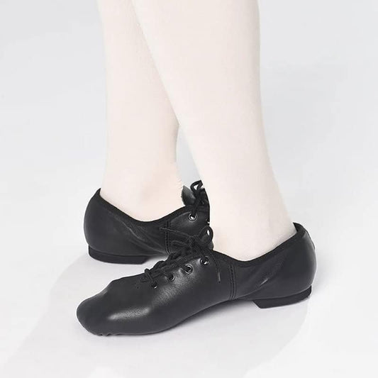 Lace up oxford Jazz Dance Shoes Split Sole Girl Women Footwear Ballet (Color : D, Size : 33)