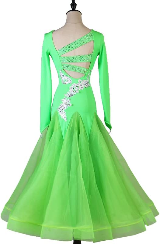 V Neck Waltz Ballroom Dresses for Women Decals Modern National Dancewear Tango Flamenco Costumes Salsa Dancing Outfit