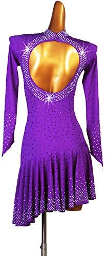 Shiny Latin Dance Performance Costumes Ballroom Dance Dress Professional Cha Cha Dance Dress Dancewear for Salsa Rumba