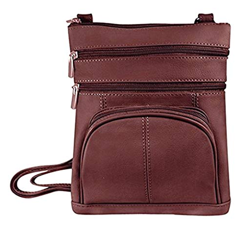 Genuine Leather Shoulder Round Pocket Cross Body Bag By