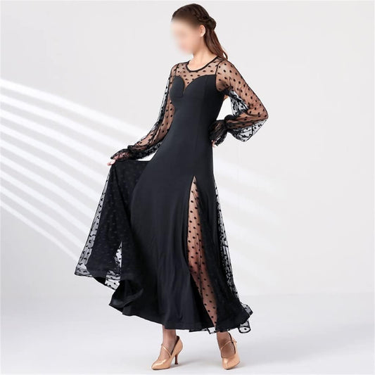 Dance Dress Standard Dance Dress Waltz Social Dance Dress Lady Ballroom Dance Dresses Costume (Color : D, Size : XXL Code)