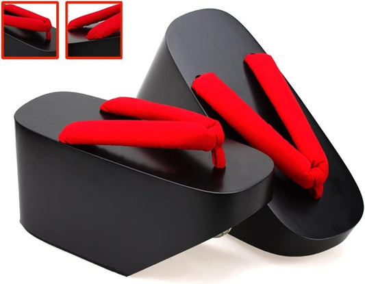 Summer Womens Flip-Flop Outdoor Performances Sandals Dance Clog, Japanese Traditional Wooden Clogs Geta Sandals for Women, Women's Slippers Platform High-Heeled Shoes