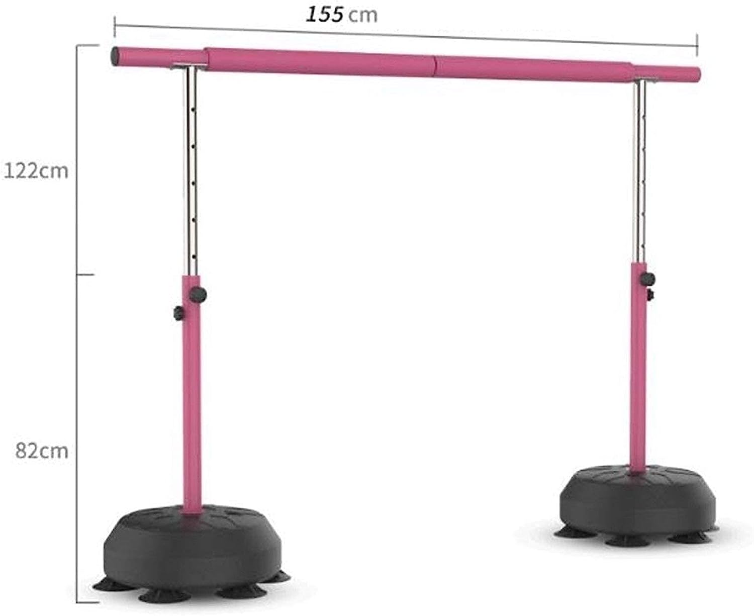 Ballet Barre Portable for Home 60cm-150cm Double Ballet Bar for Kids Freestanding Ballet Barre Adjustable Dancing Stretching (Size : 1.5m) ()