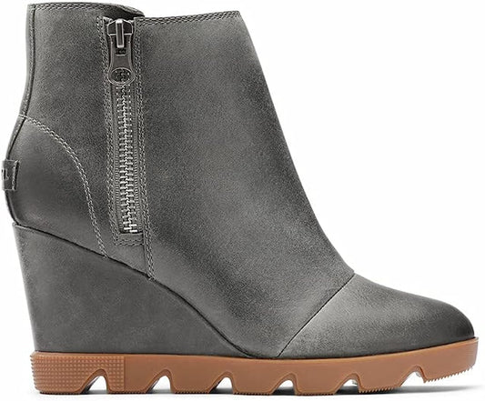 Women's Joan Uptown Zip Bootie — Waterproof Leather Wedge Boots