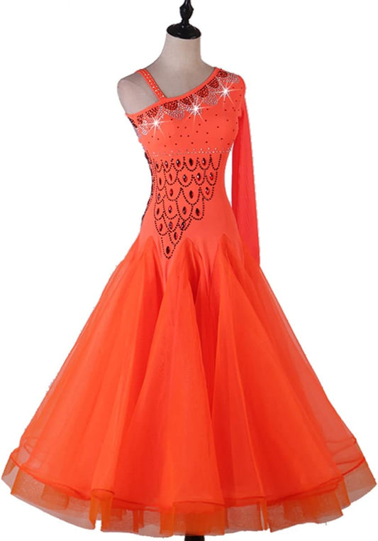 Women Sleeveless Ballroom Dance Competition Dresses National Standard Dance Costume Modern Waltz Dance Clothes