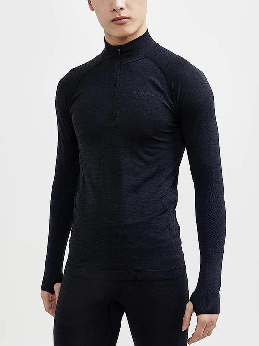 Men's Core Dry Active Comfort HZ, Half Zip Thermal Long Sleeve Baselayer for Running, Cycling, Multi-Sport