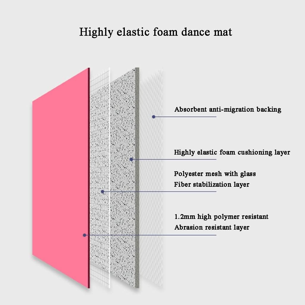Large Dance Floor Roll 0.2inch Thick Ballet Dance Mat Non-Slip Lightweight Portable Exercise Mat Easy Cleaning for Training/Cheerleading/Yoga (Color : Purple, Size : 1.8m*3m*5mm)