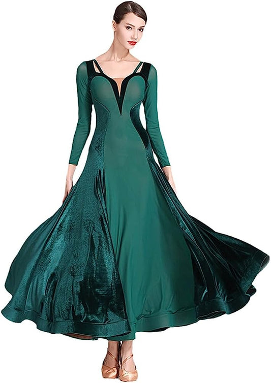 Flamenco Waltz Dress Standard Practice Wear Competition Dress Ballroom Dance Dress Modern Dance Costume