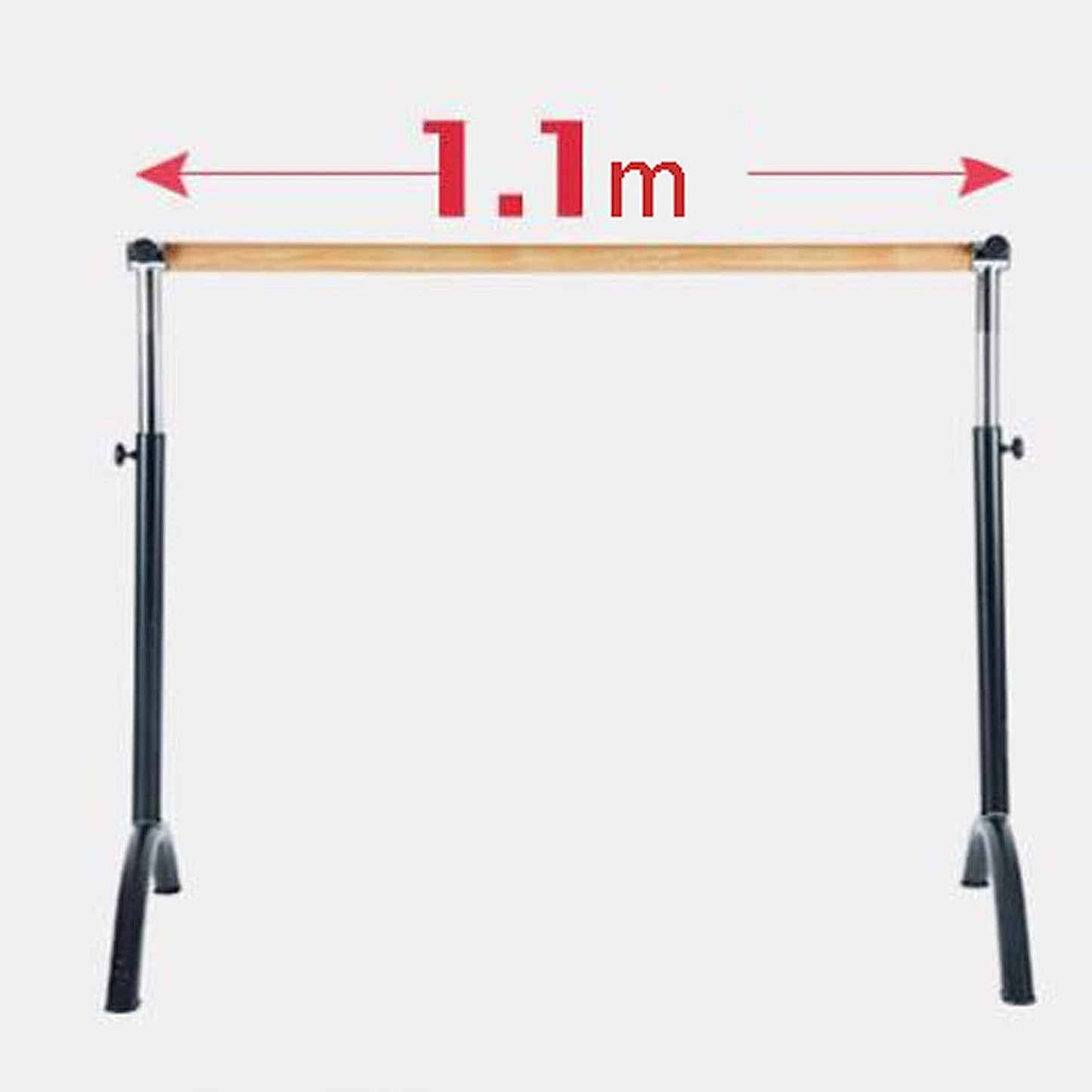 Ballet Barre Bar,Floor-Standing Ballet Bar,Adjustable Dancing Bar,Portable Adult Child Household Stretching Barre,Folding (Size : 1M) (Black 110cm)