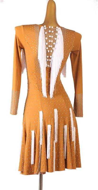 Long Sleeve Latin Competition Costumes Women's Performance Dance Dresses Salsa Samba Practice Dancing Outfit