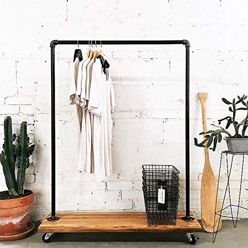 Industrial Pipe Clothing Rack Garment Rack Pipeline Vintage Rolling Rack with wheels ballet clothing rack