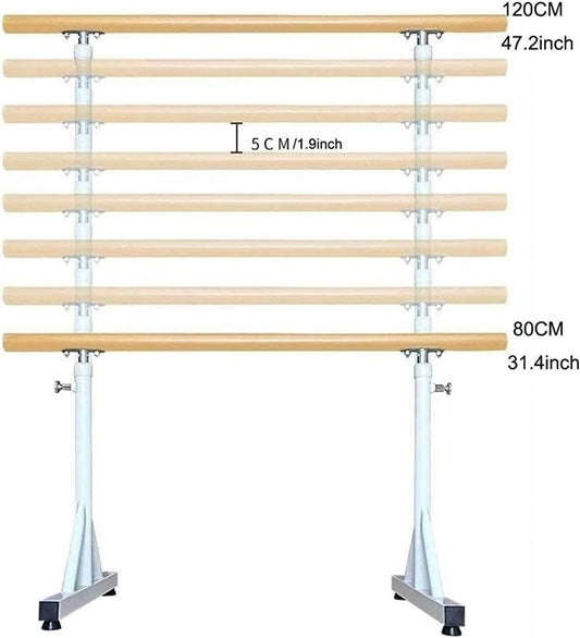Ballet Barre Portable Home Double Ballet Bar Freestanding Adjustable for Adults/Kids Stretch Balance Do A Barre Workout Or Dance (Size : 1M) ()