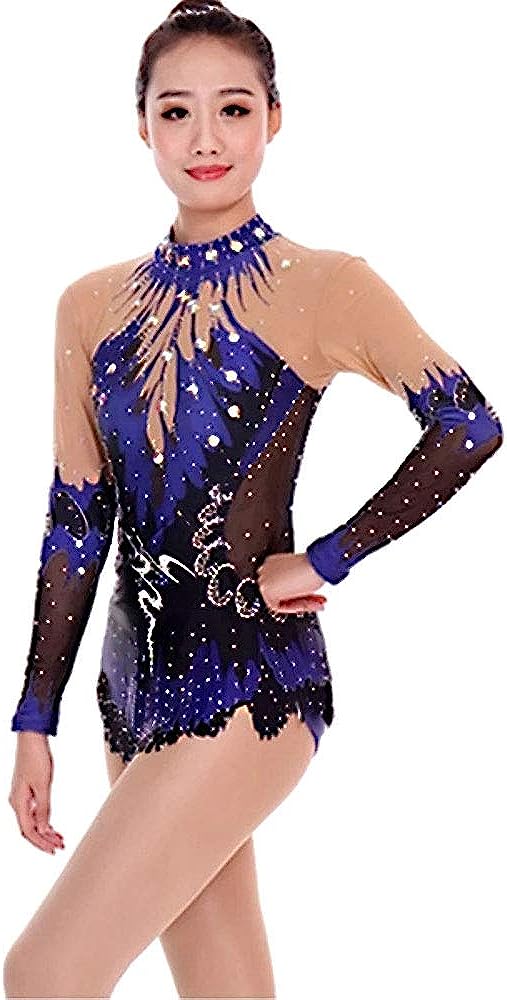 Rhythmic Gymnastics Leotards for Women and Girl Long Sleeve