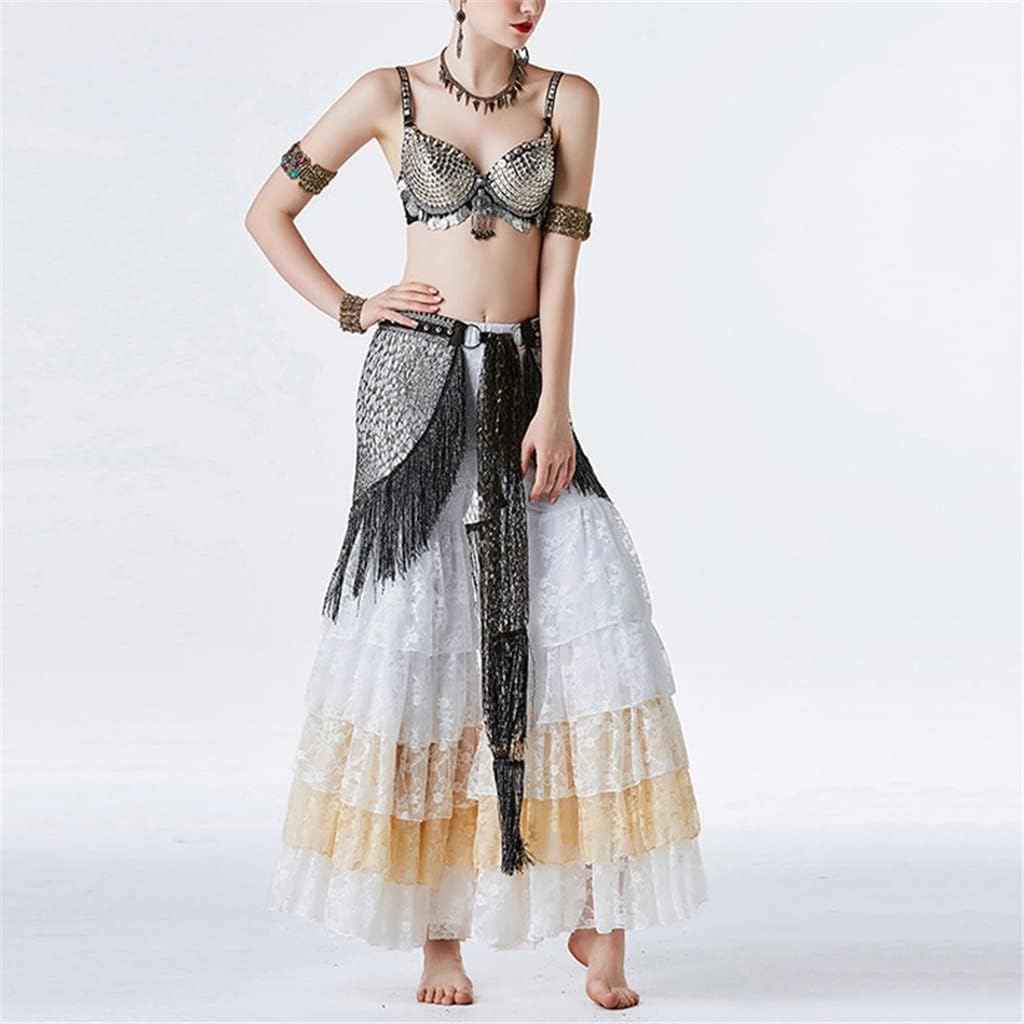 Belly Dance Costumes 3 Sets Vintage Coins Bra Tassel Belt Pants Women Tribal Clothes Handtailor